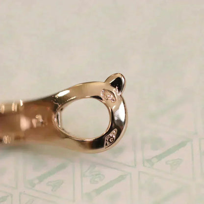 [Garvey ]CLOVER MEDIUM 1 MOTIFS FUll DIAMOND EARRINGS