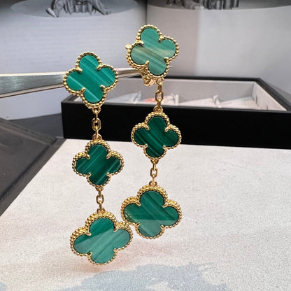 [Garvey ]CLOVER MALACHITE 3 MOTIFS GOLD