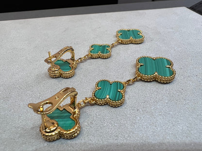 [Garvey ]CLOVER MALACHITE 3 MOTIFS GOLD
