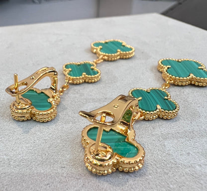 [Garvey ]CLOVER MALACHITE 3 MOTIFS GOLD