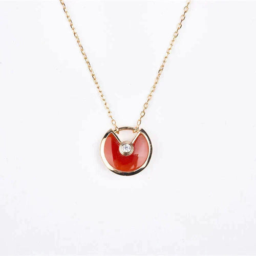 [Garvey ]AMULETTE GOLD CARNELIAN ONYX NECKLACE