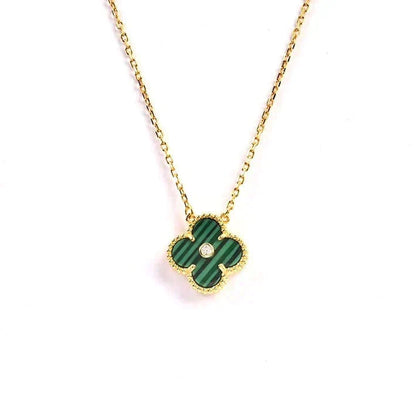 [Garvey ]CLOVER 15MM DIAMOND TURQUOISE NECKLACE