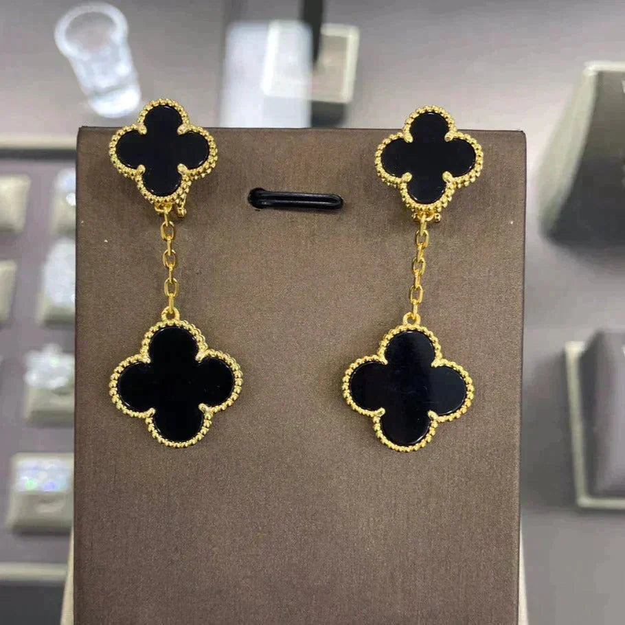 [Garvey ]CLOVER 2 MOTIFS  EARRINGS (MULTIPLE CHOICESC