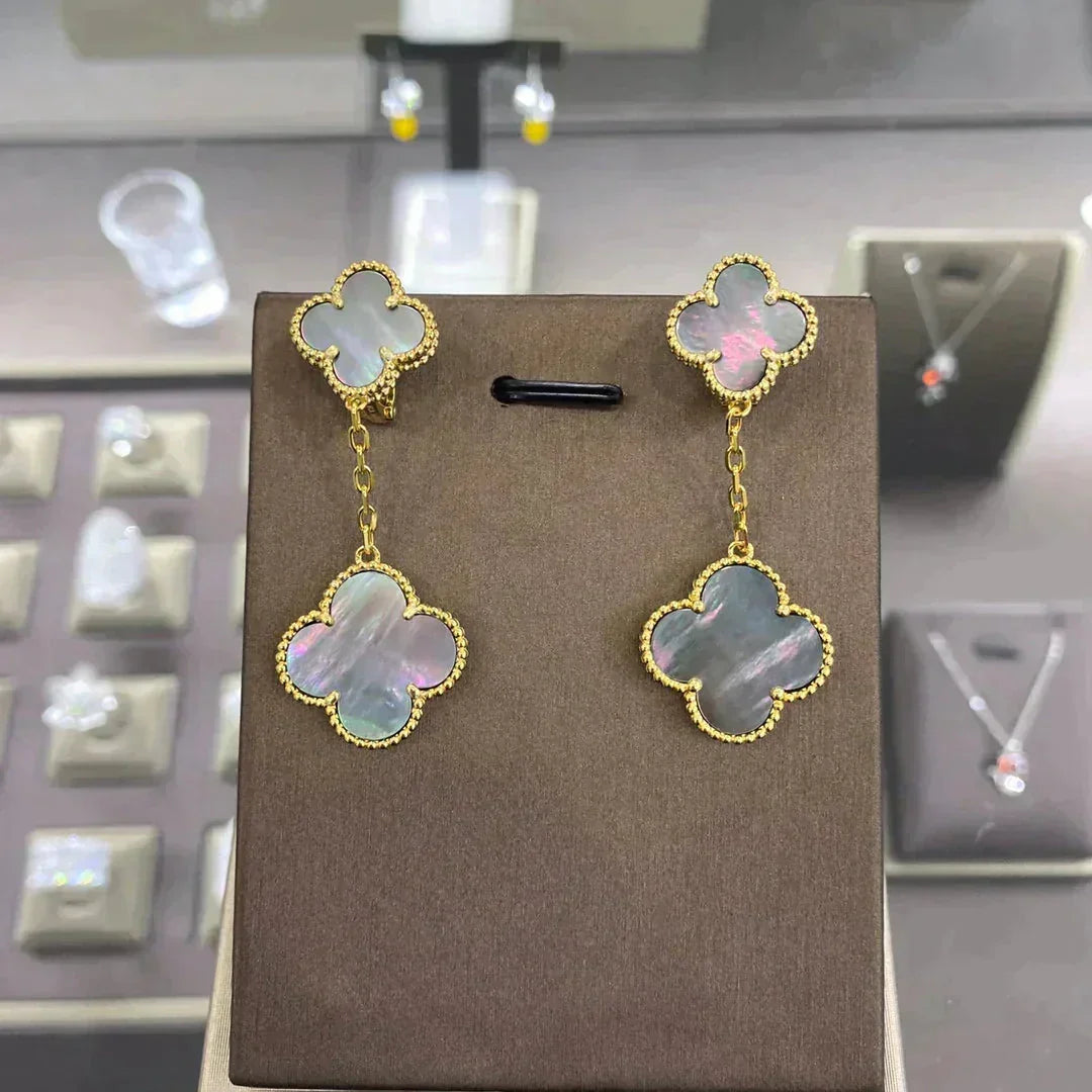 [Garvey ]CLOVER 2 MOTIFS  EARRINGS (MULTIPLE CHOICESC