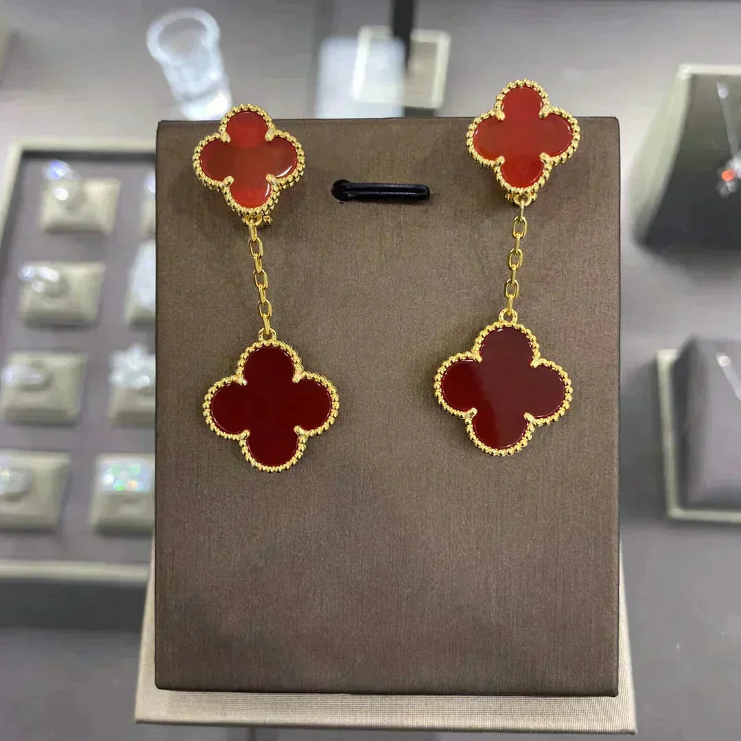 [Garvey ]CLOVER 2 MOTIFS  EARRINGS (MULTIPLE CHOICESC