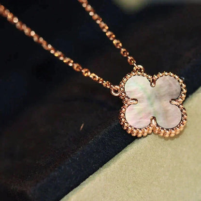 [Garvey ]CLOVER 15MM  GRAY MOTHER OF PEARL NECKLACE