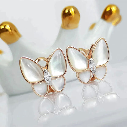 [Garvey ]BUTTERFLY MOP DIAMOND EARRINGS