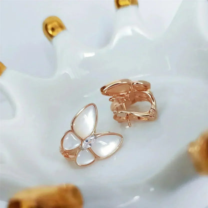 [Garvey ]BUTTERFLY MOP DIAMOND EARRINGS