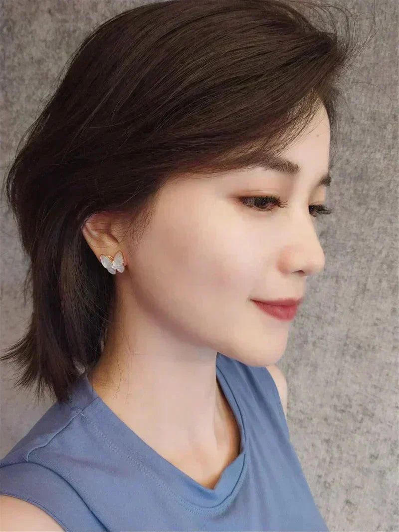[Garvey ]BUTTERFLY MOP DIAMOND EARRINGS