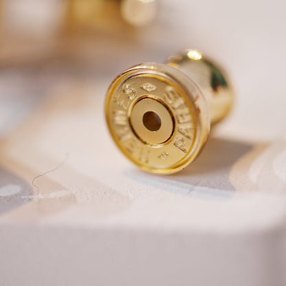 [Garvey ]MINI POP H GOLD EARRINGS GREY