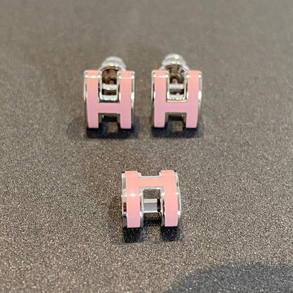 [Garvey]MINI POP H SILVER EARRINGS PINK
