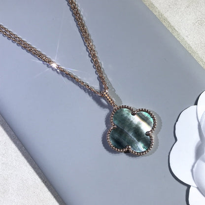 [Garvey ]CLOVER 25MM GOLD DARK MOP BIG CLOVER NECKLACE