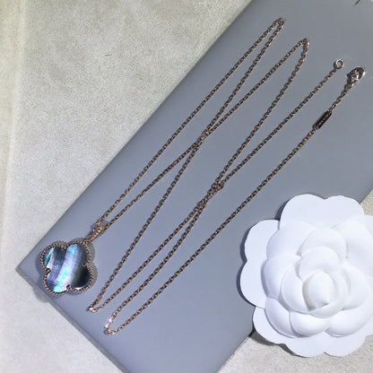 [Garvey ]CLOVER 25MM GOLD DARK MOP BIG CLOVER NECKLACE