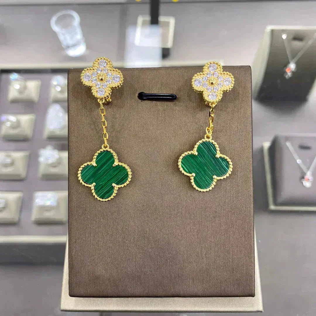 [Garvey ]CLOVER  2 MOTIFS  DIAMOND  EARRINGS (MULTIPLE CHOICES?¡ä