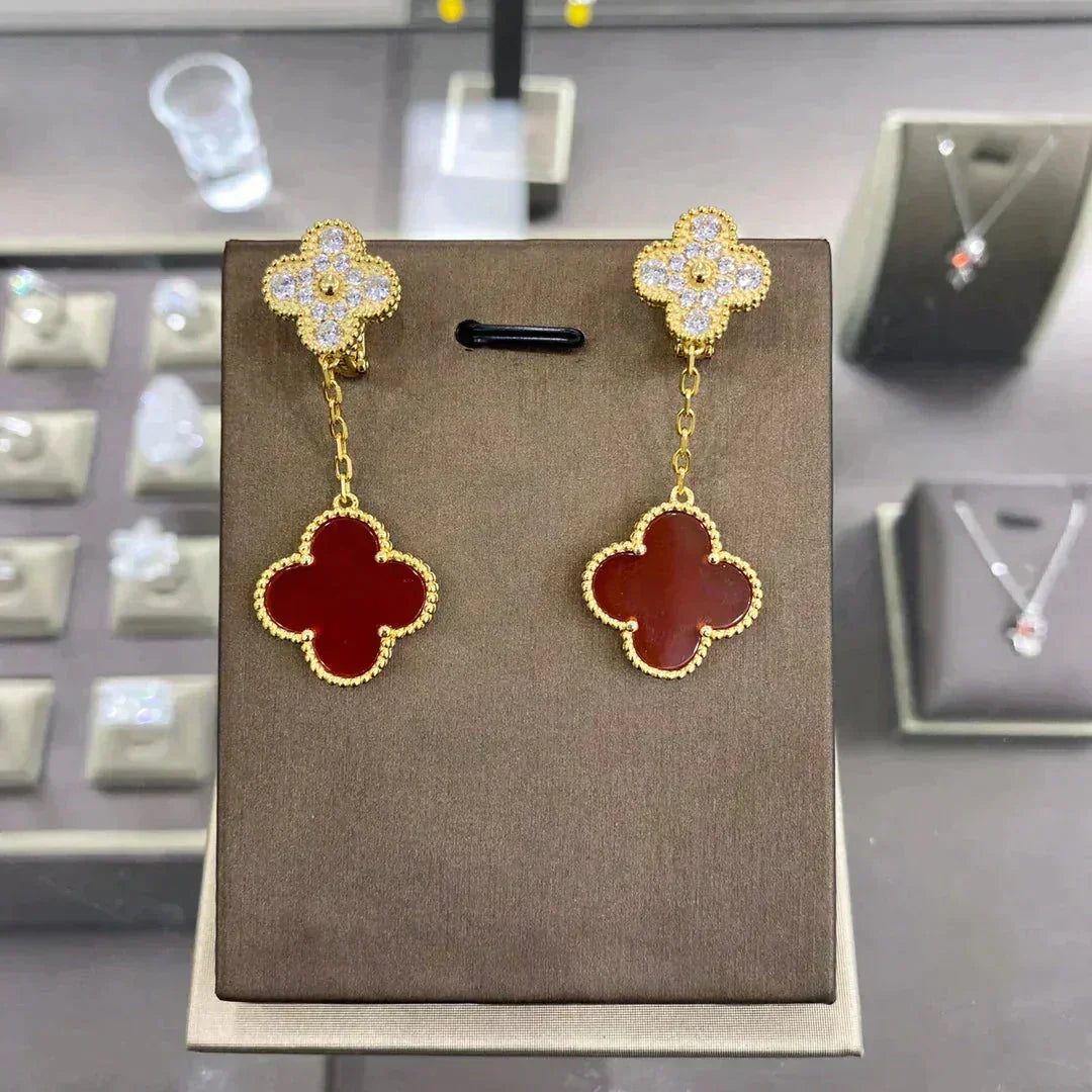 [Garvey ]CLOVER  2 MOTIFS  DIAMOND  EARRINGS (MULTIPLE CHOICES?¡ä