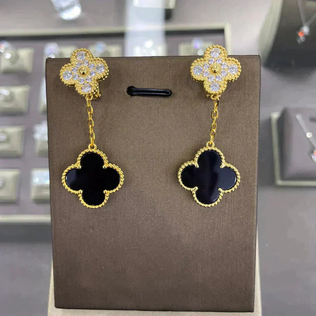 [Garvey ]CLOVER  2 MOTIFS  DIAMOND  EARRINGS (MULTIPLE CHOICES?¡ä