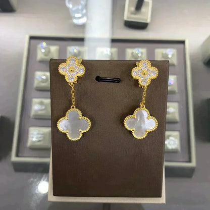 [Garvey ]CLOVER  2 MOTIFS  DIAMOND  EARRINGS (MULTIPLE CHOICES?¡ä