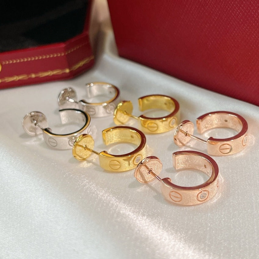 [Garvey ]LOVE EARRINGS 5.7MM 2 DIAMONDS