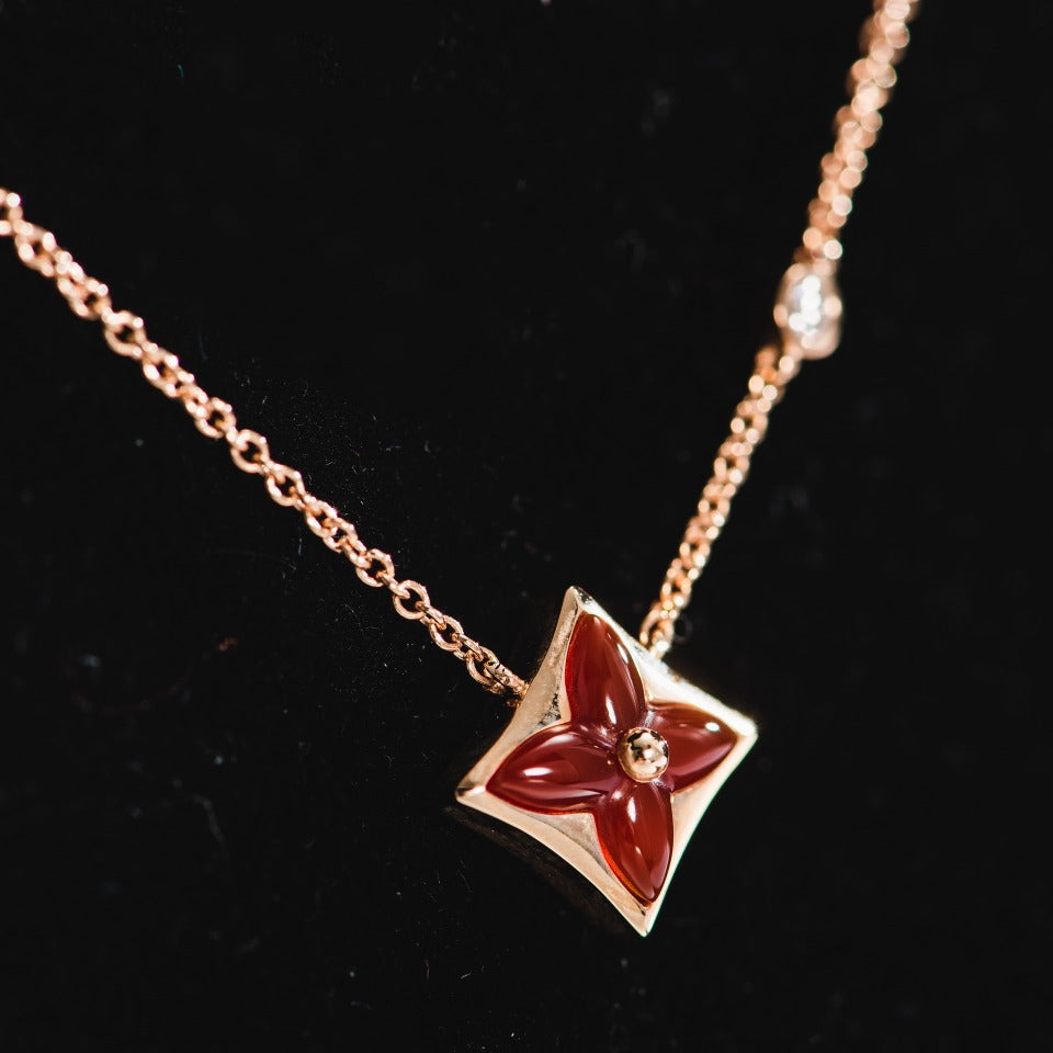 [Garvey]STAR NECKLACE ROSE GOLD 1 DIAMOND