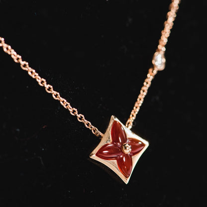 [Garvey]STAR NECKLACE ROSE GOLD 1 DIAMOND