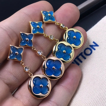 [Garvey ]STAR AND SUN AGATE DIAMOND EARRINGS
