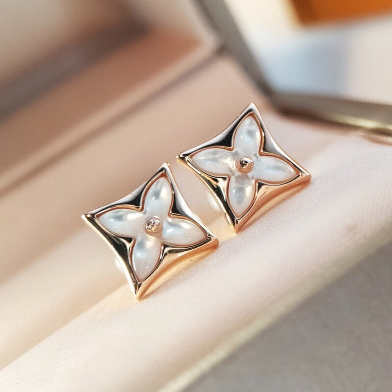 [Garvey ]STAR MOP PINK GOLD EARRINGS
