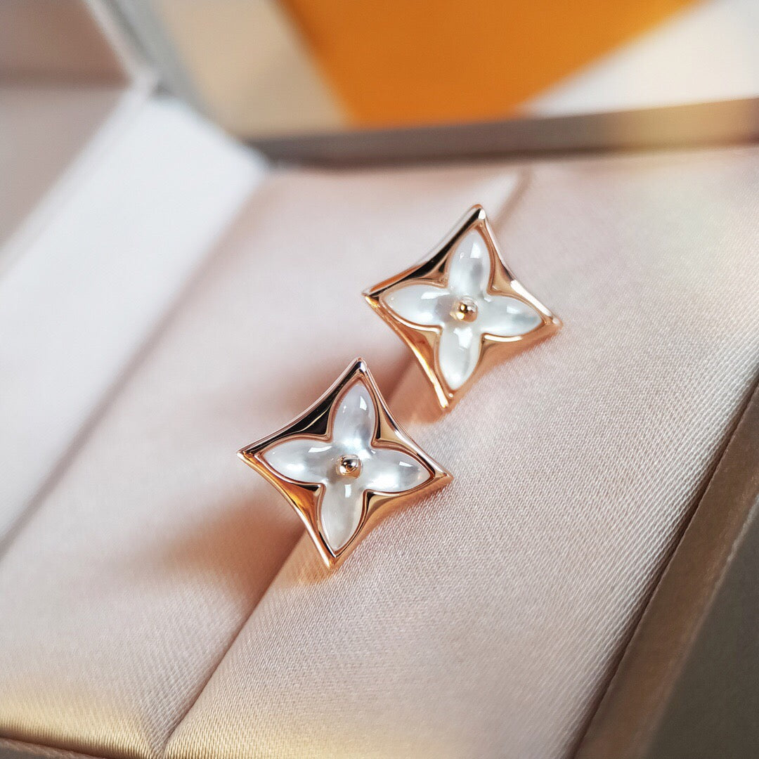 [Garvey ]STAR MOP PINK GOLD EARRINGS