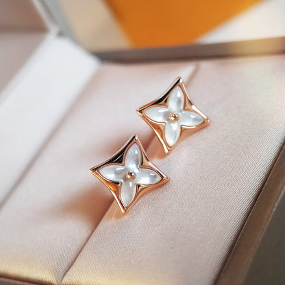 [Garvey ]STAR MOP PINK GOLD EARRINGS