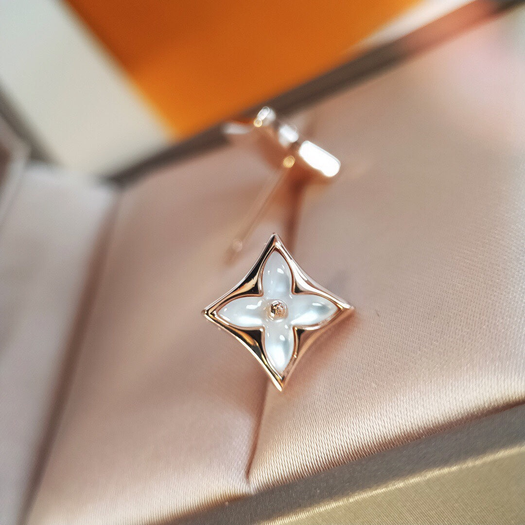 [Garvey ]STAR MOP PINK GOLD EARRINGS