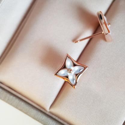 [Garvey ]STAR MOP PINK GOLD EARRINGS
