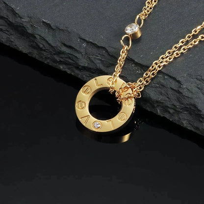 [Garvey ]LOVE NECKLACE 16MM 2 DIAMONDS