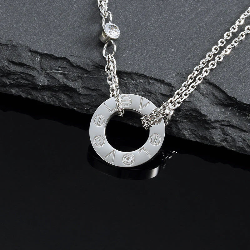 [Garvey ]LOVE NECKLACE 16MM 2 DIAMONDS