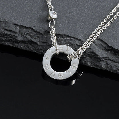 [Garvey ]LOVE NECKLACE 16MM 2 DIAMONDS