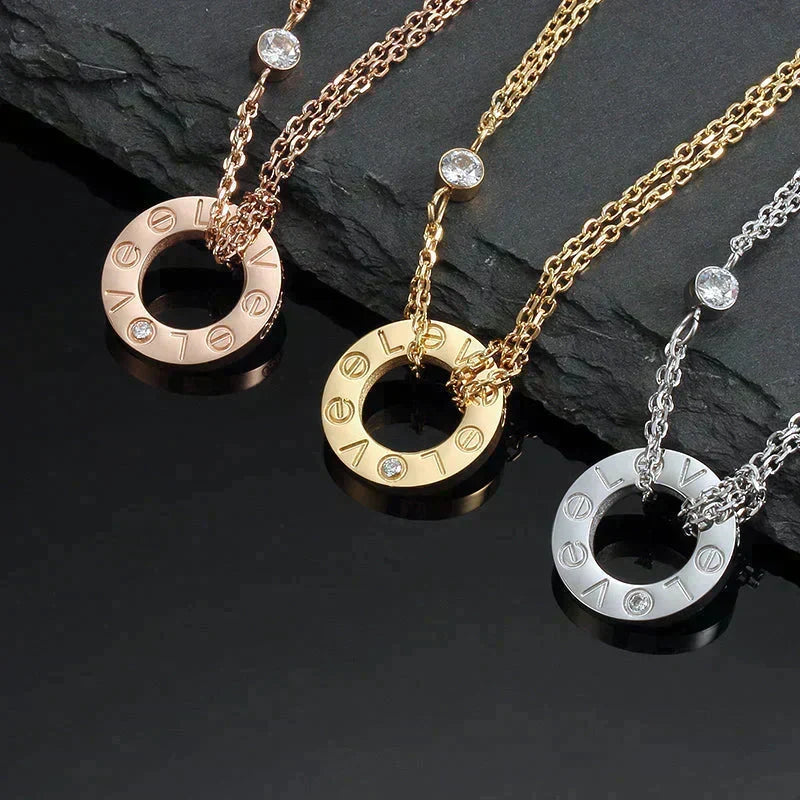 [Garvey ]LOVE NECKLACE 16MM 2 DIAMONDS