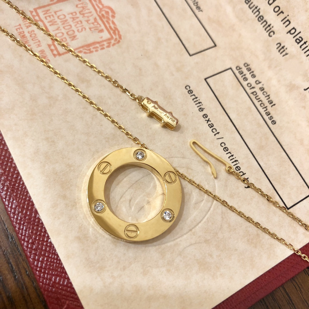 [Garvey ]LOVE NECKLACE 16MM 3 DIAMONDS