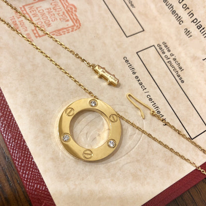 [Garvey ]LOVE NECKLACE 16MM 3 DIAMONDS