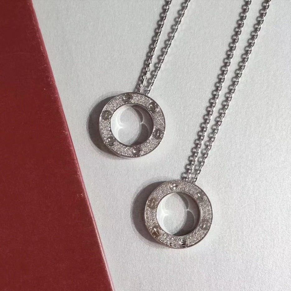 [Garvey ]LOVE NECKLACE ADJUSTABLE SILVER