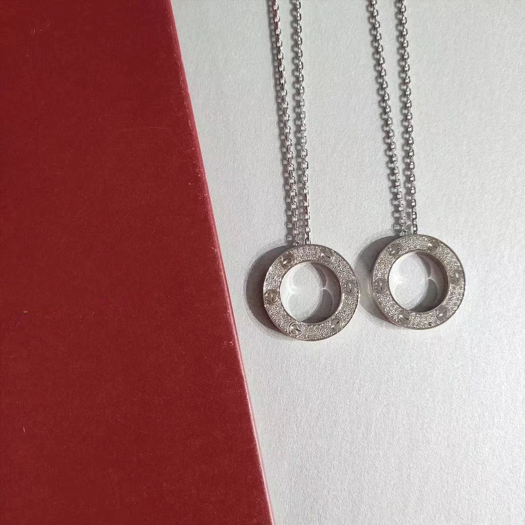 [Garvey ]LOVE NECKLACE ADJUSTABLE SILVER