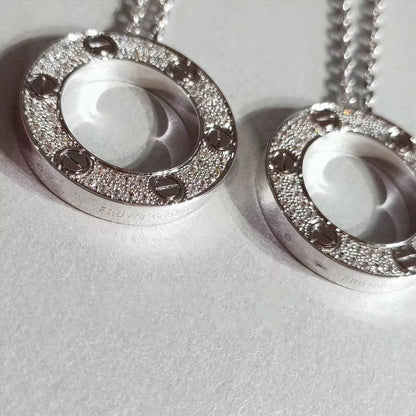 [Garvey ]LOVE NECKLACE ADJUSTABLE SILVER