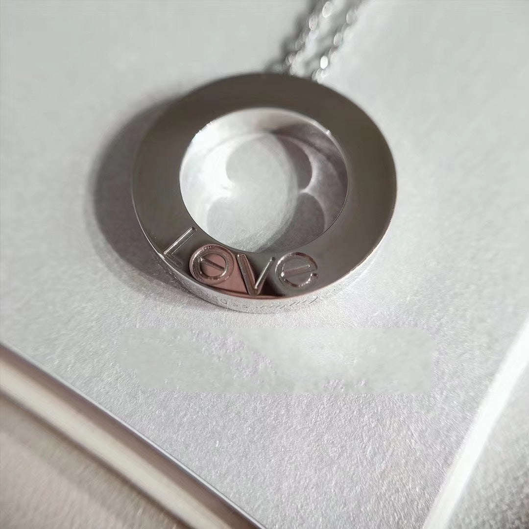 [Garvey ]LOVE NECKLACE ADJUSTABLE SILVER