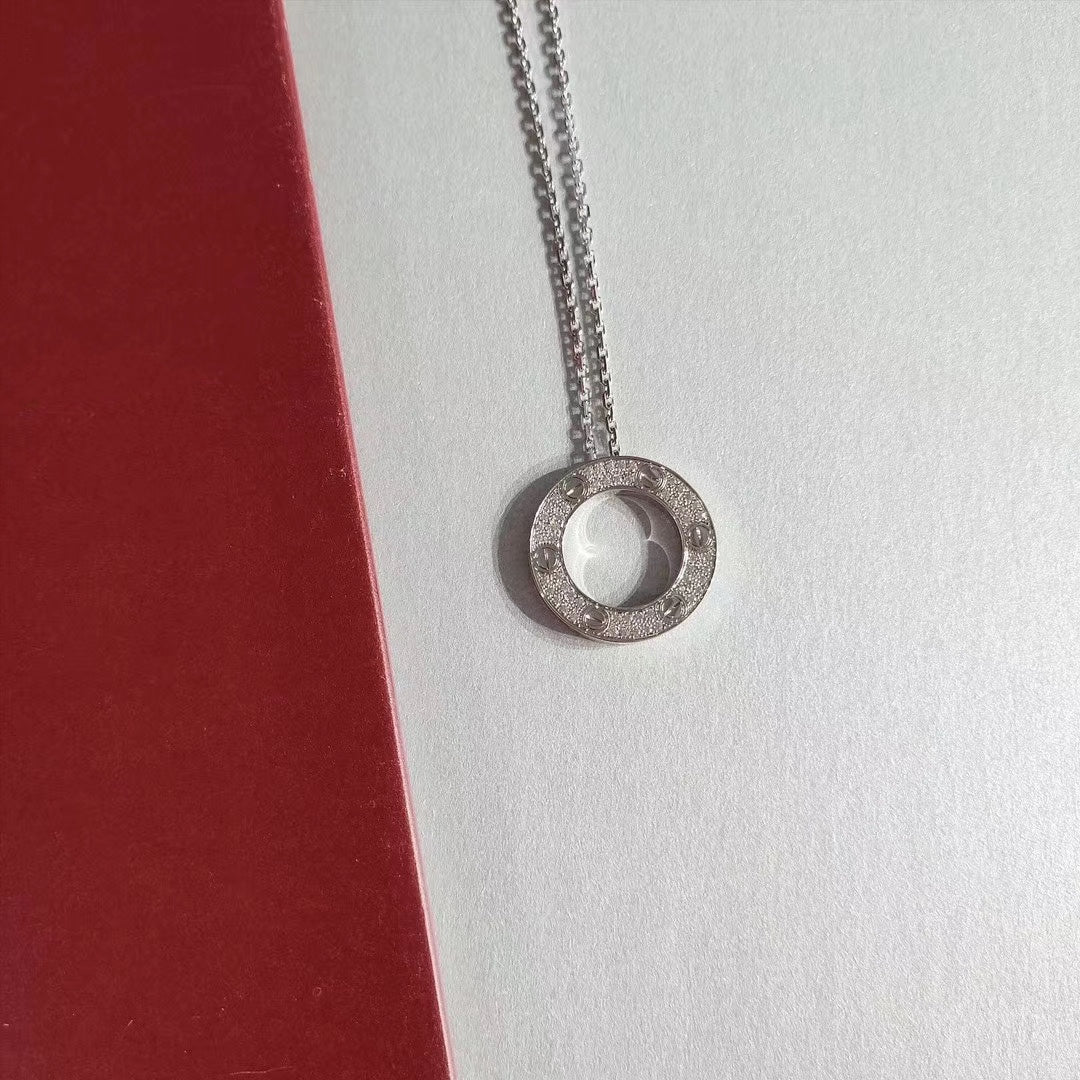 [Garvey ]LOVE NECKLACE ADJUSTABLE SILVER