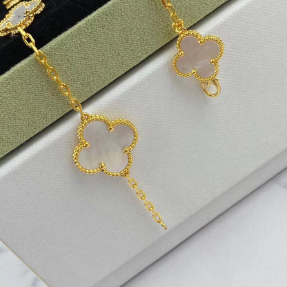 [Garvey ]MAGIC CLOVER MOP GOLD BRACELET 5 MOTIFS
