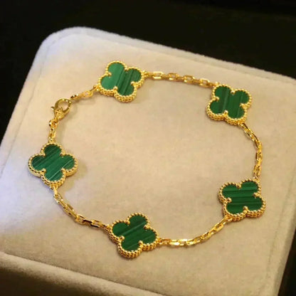 [Garvey ] CLOVER 5 MOTIF MALACHITE BRACELET COLLECTION