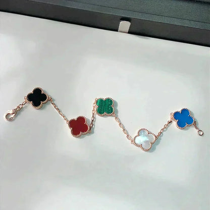 [Garvey ]CLOVER 5 MOTIFS MULTICOLOR BRACELET
