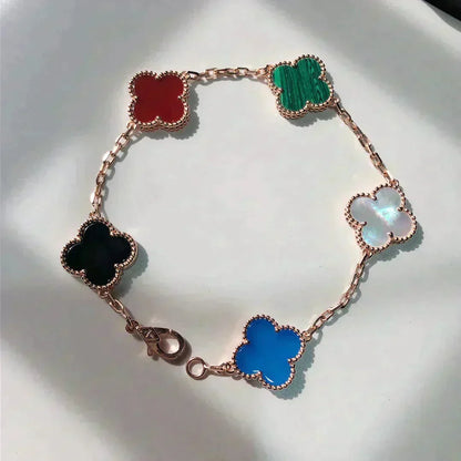 [Garvey ]CLOVER 5 MOTIFS MULTICOLOR BRACELET