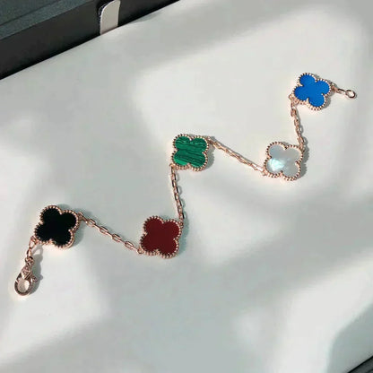 [Garvey ]CLOVER 5 MOTIFS MULTICOLOR BRACELET