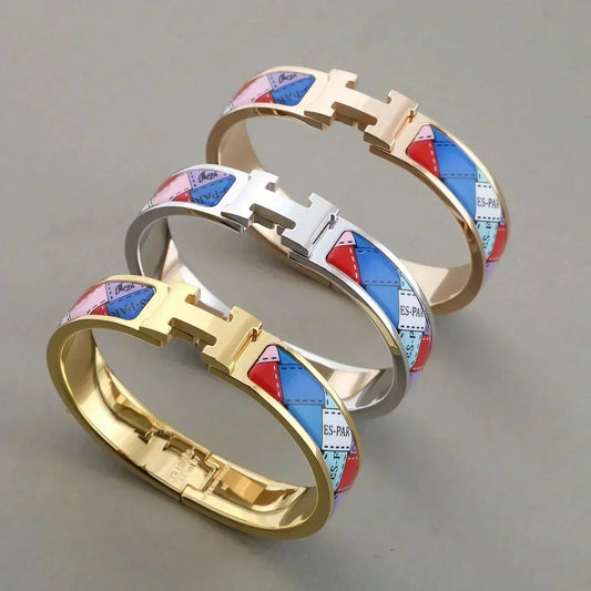 [Garvey ]H BRACELET DOTTED BORDER 12MM