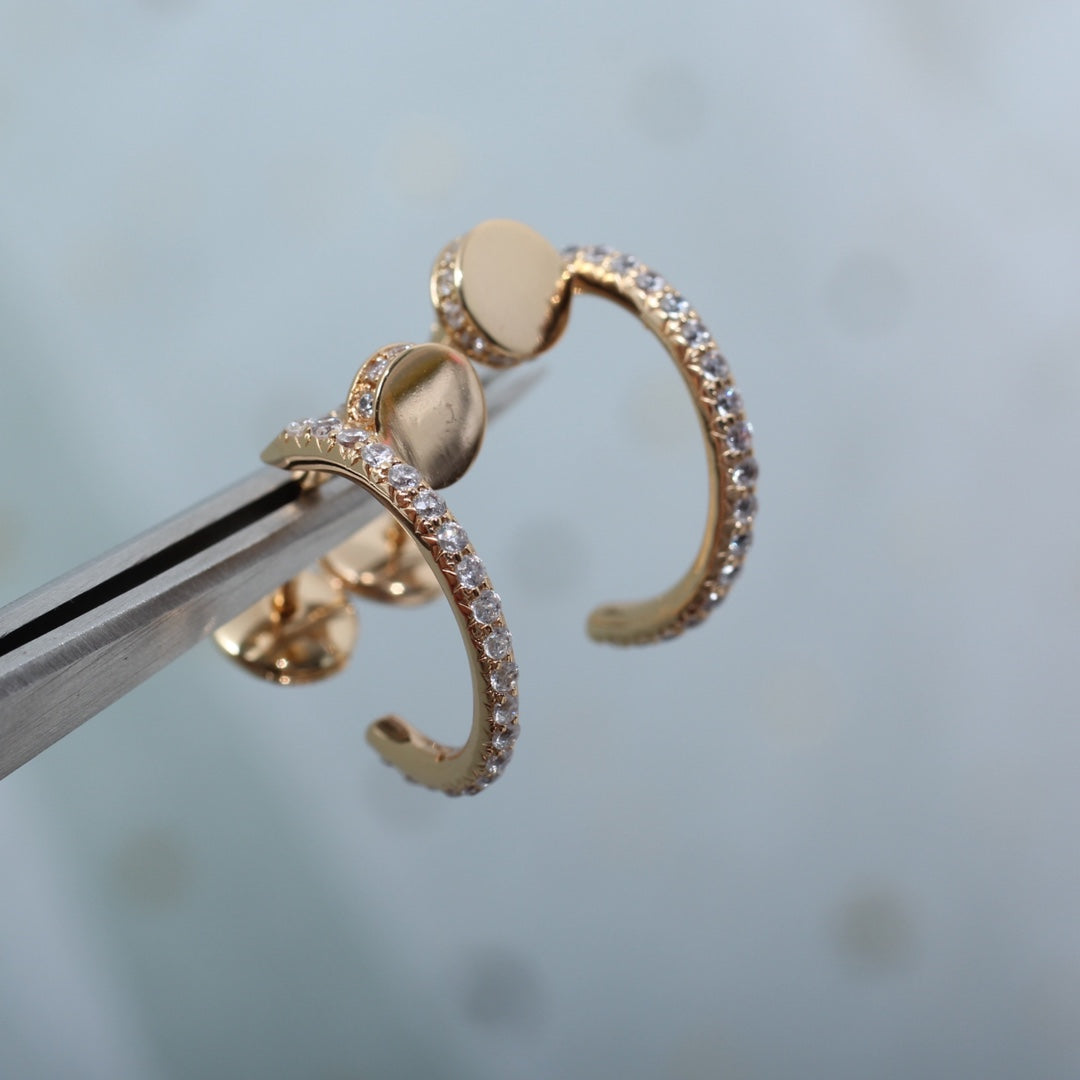 [Garvey ]JUSTE EARRINGS 12.75MM PINK GOLD DIAMOND