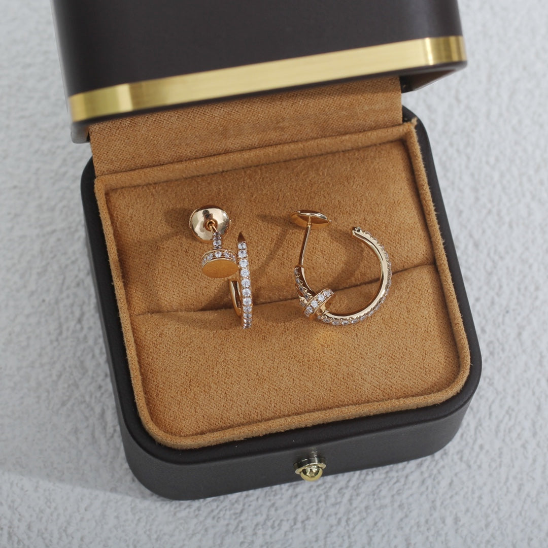 [Garvey ]JUSTE EARRINGS 12.75MM PINK GOLD DIAMOND