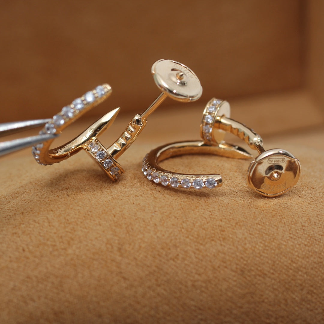 [Garvey ]JUSTE EARRINGS 12.75MM PINK GOLD DIAMOND